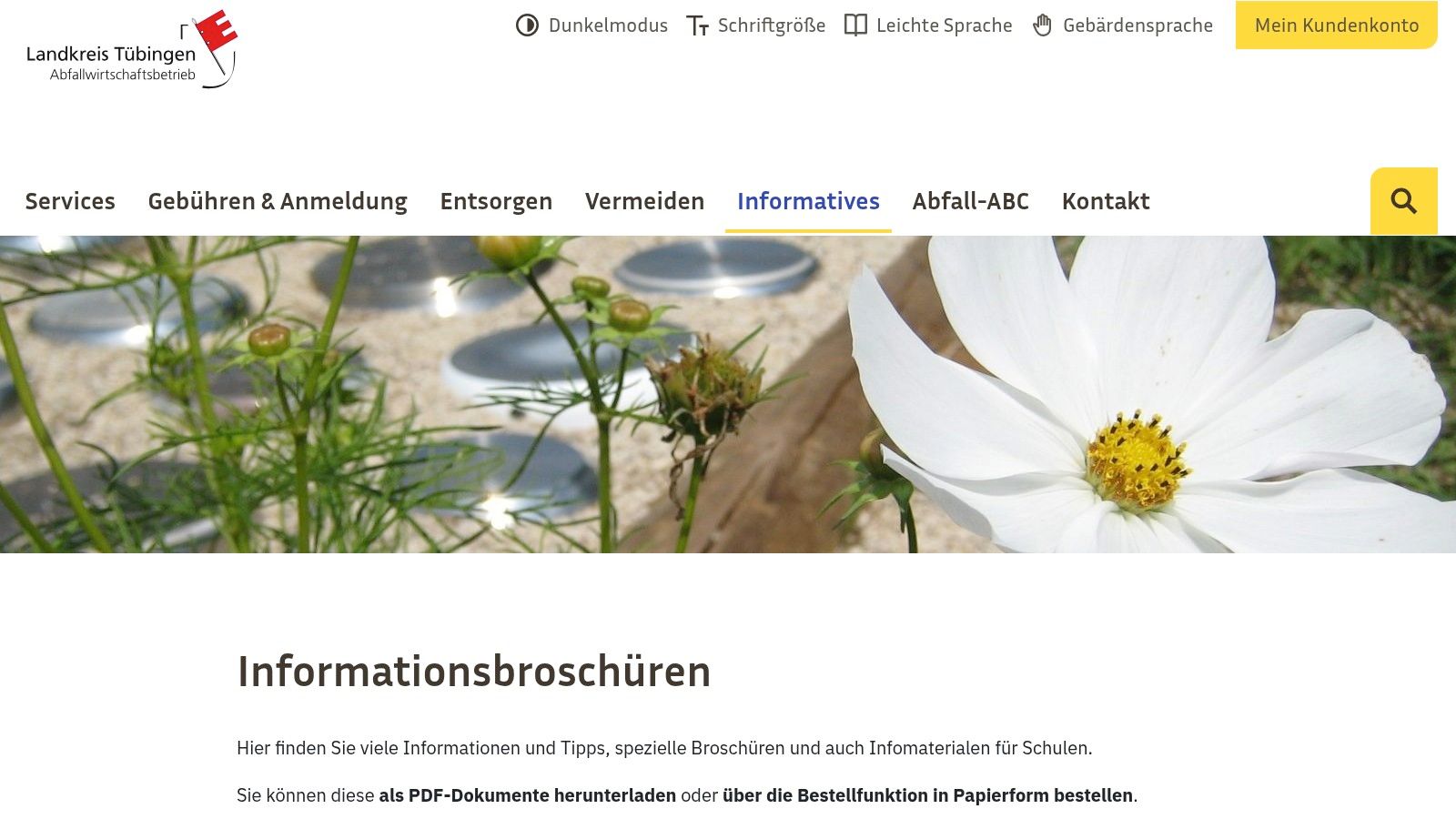 Landkreis Tübingen Abfall-Infoblatt international